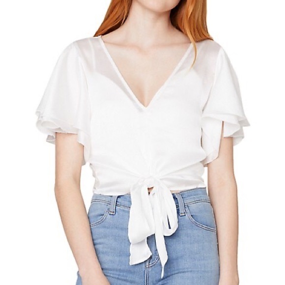 BB DAKOTA Gatsby Tie Front Blouse - Picture 1 of 6